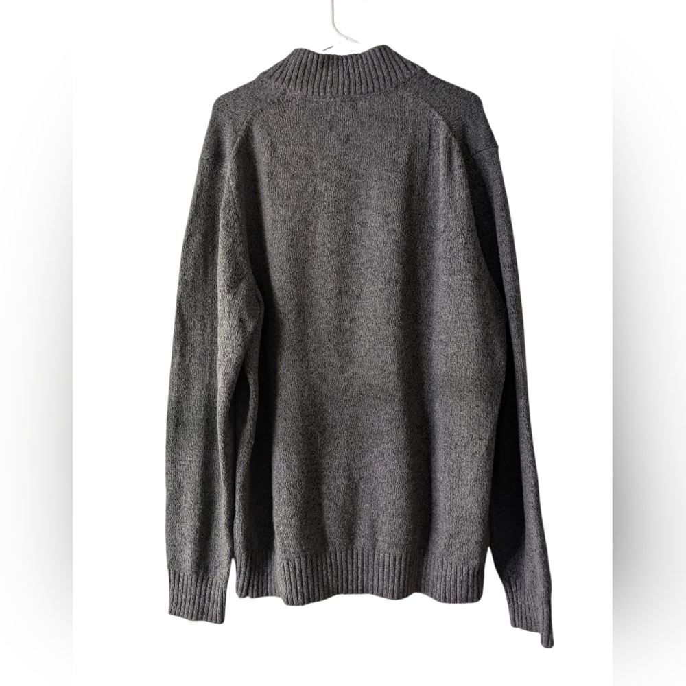 Izod Charcoal Gray Button Collar Sweater XL - Picture 3 of 4